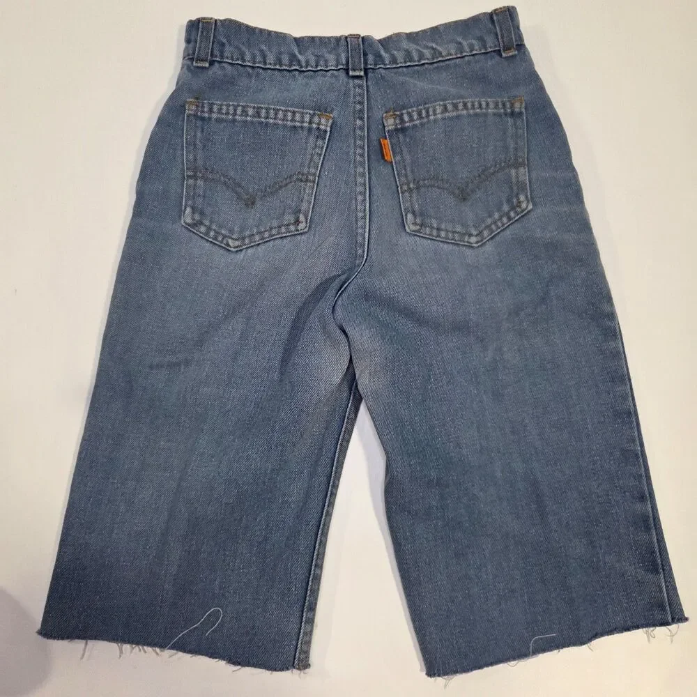 80s Levi Orange Tab Boys Cut Off Jean Shorts